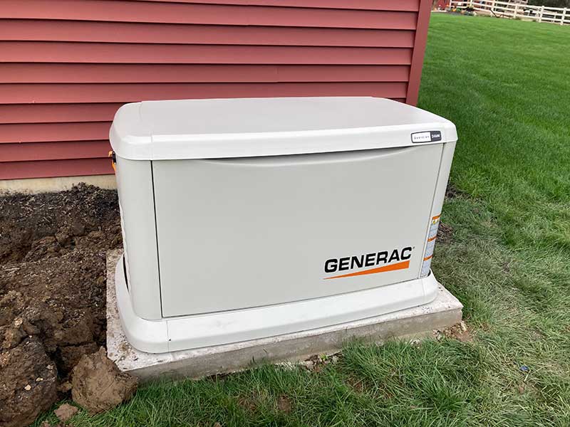 generator installed by residential electrician 